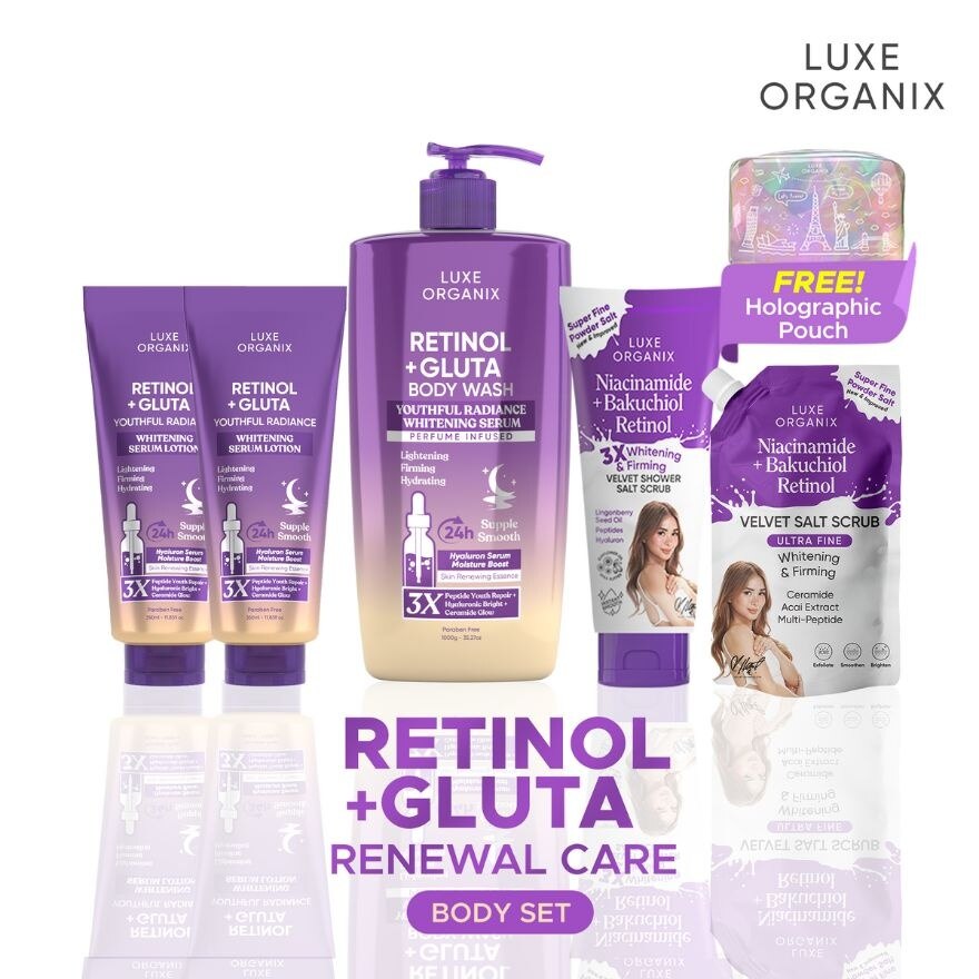 LUXE ORGANIX, LUXE ORGANIX Retinol Renewal Body Care Set | Watsons