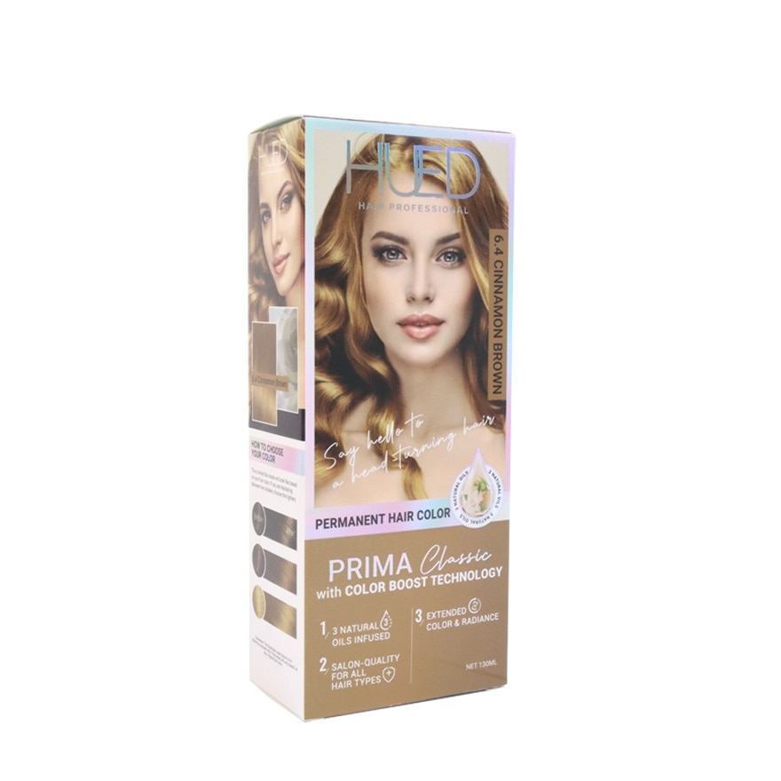 HUED Prima Classic Permanent Hair Color - 6.4 Cinnamon Brown 130ml