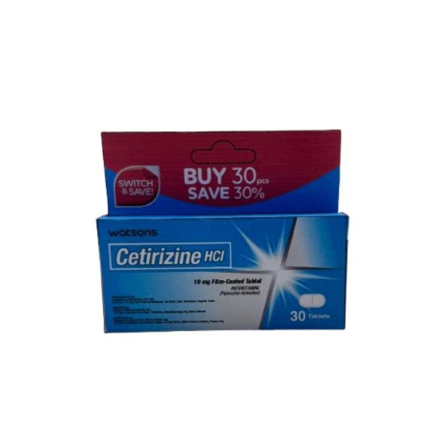 WATSONS Cetirizine 10mg 30s