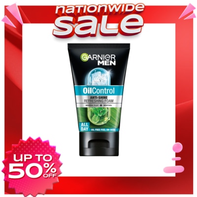 GARNIER GARNIER Men OilControl Anti-Shine Cooling Foam Cleanser 100ml