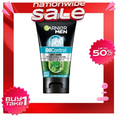 GARNIER GARNIER Men OilControl Anti-Shine Cooling Foam Cleanser 100ml