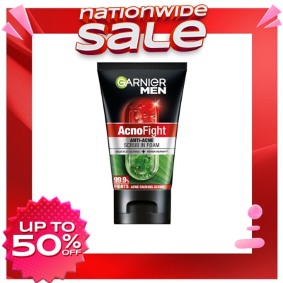 GARNIER GARNIER Men AcnoFight Anti-Acne Scrub in Foam Cleanser 100ml