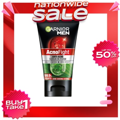 GARNIER GARNIER Men AcnoFight Anti-Acne Scrub in Foam Cleanser 100ml