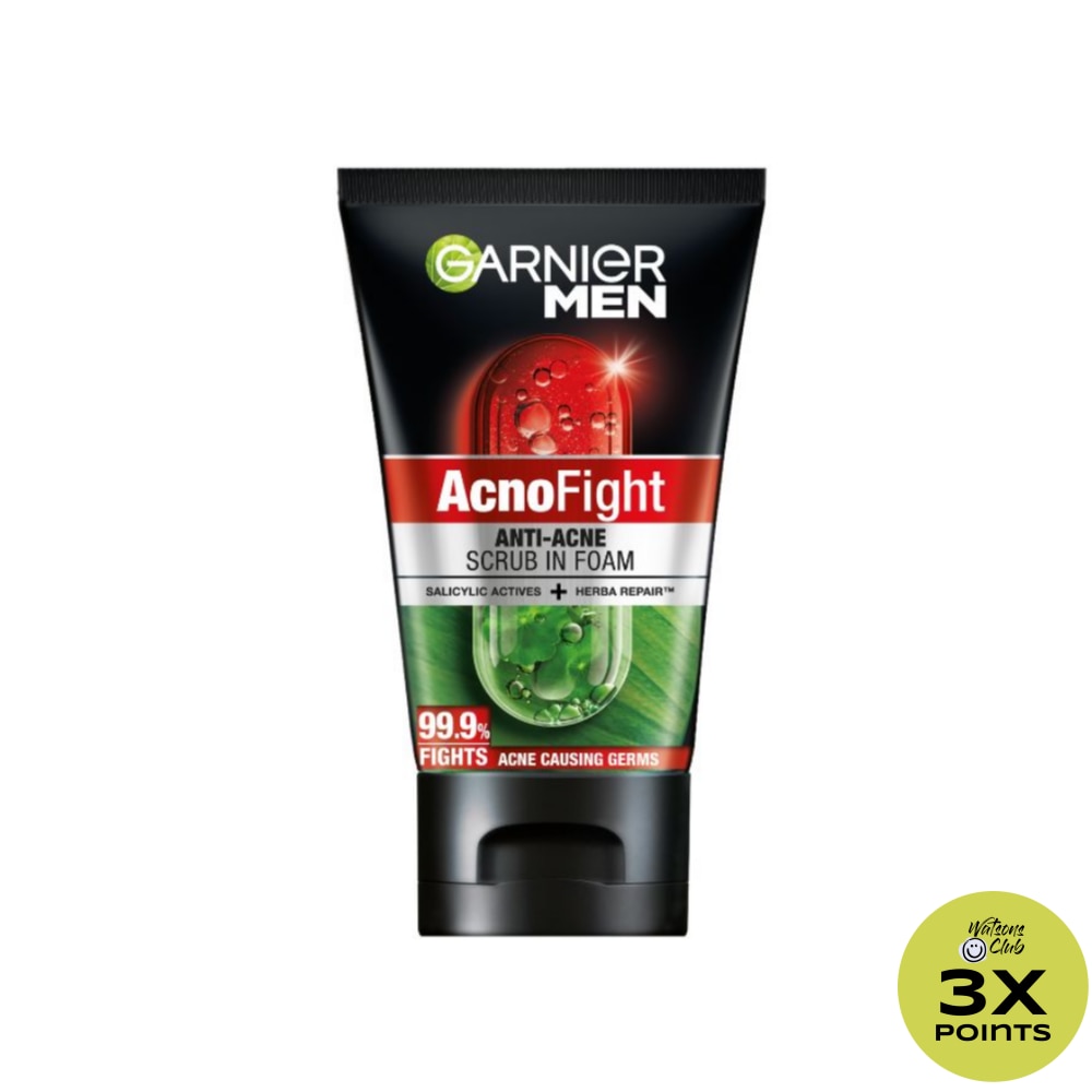 GARNIER Men AcnoFight Anti-Acne Scrub in Foam Cleanser 50ml