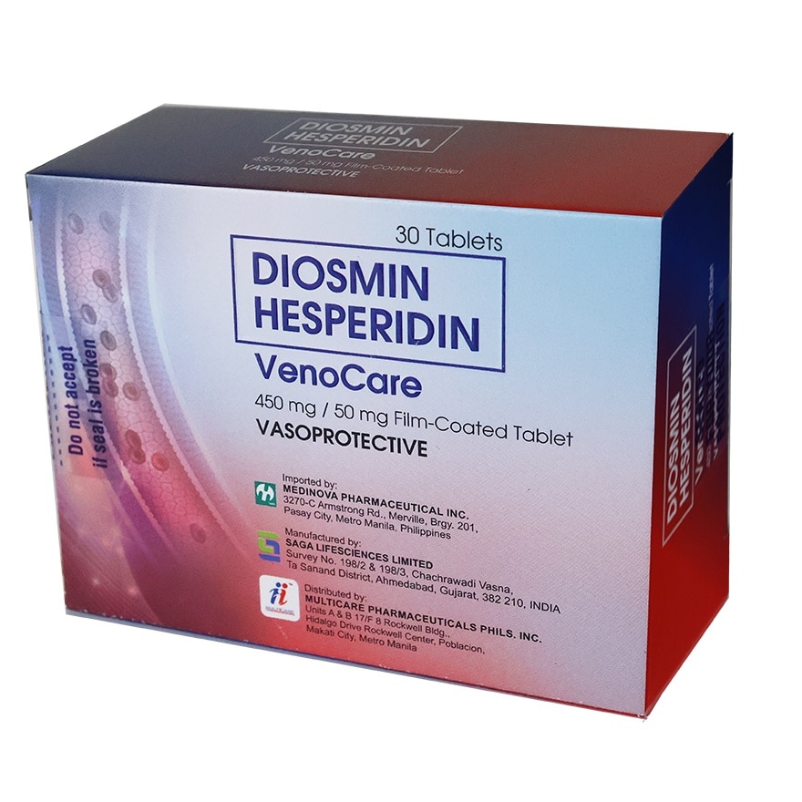 VENOCARE Diosmin Hesperidin 450mg/50ml Film-Coated Tablet [PRESCRIPTION REQUIRED]