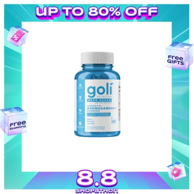 GOLI GOLI Ashwagandha Zero Sugar 60gummies