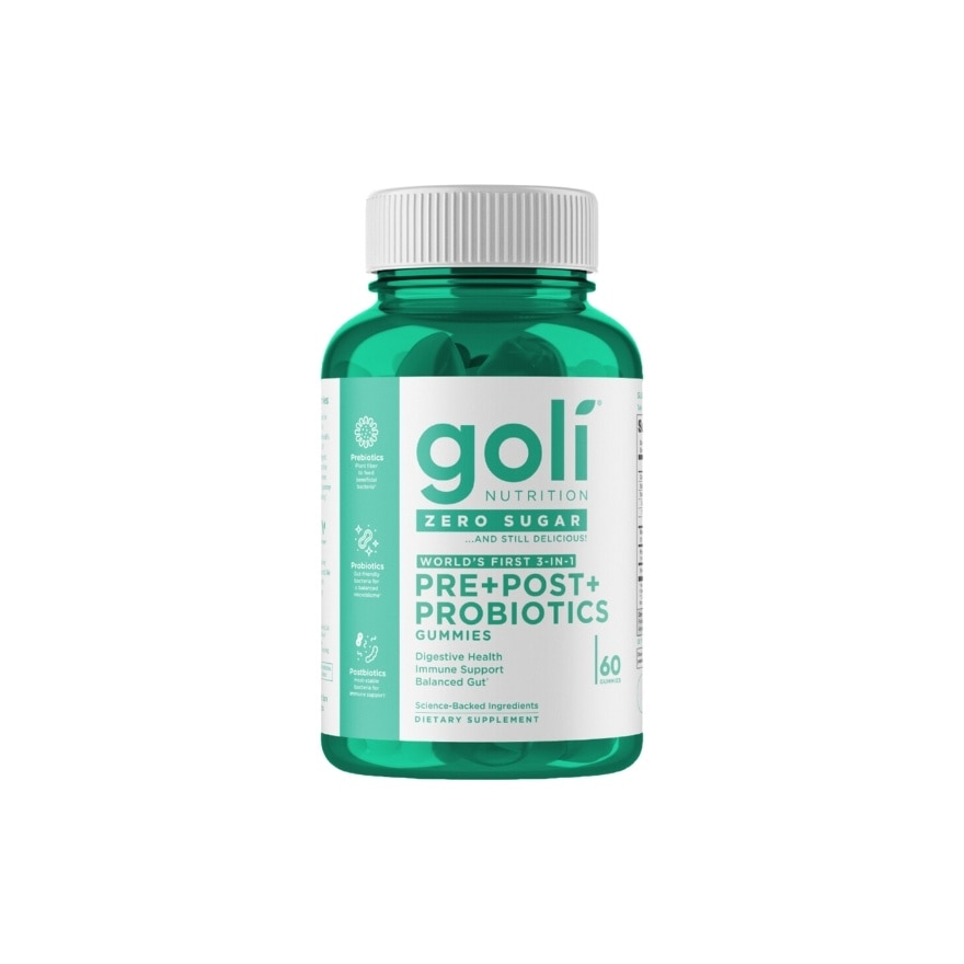 GOLI Pre + Post + Probiotics Zero Sugar 60gummies