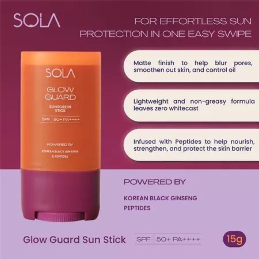 SOLA Glow Guard Sunscreen Stick SPF 50+/PA++++ 15g