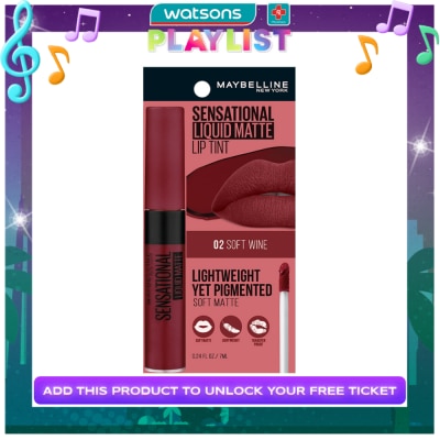 MAYBELLINE MAYBELLINE BOM Sensational Liquid Matte Lipstick 02 Soft Wine 7ml