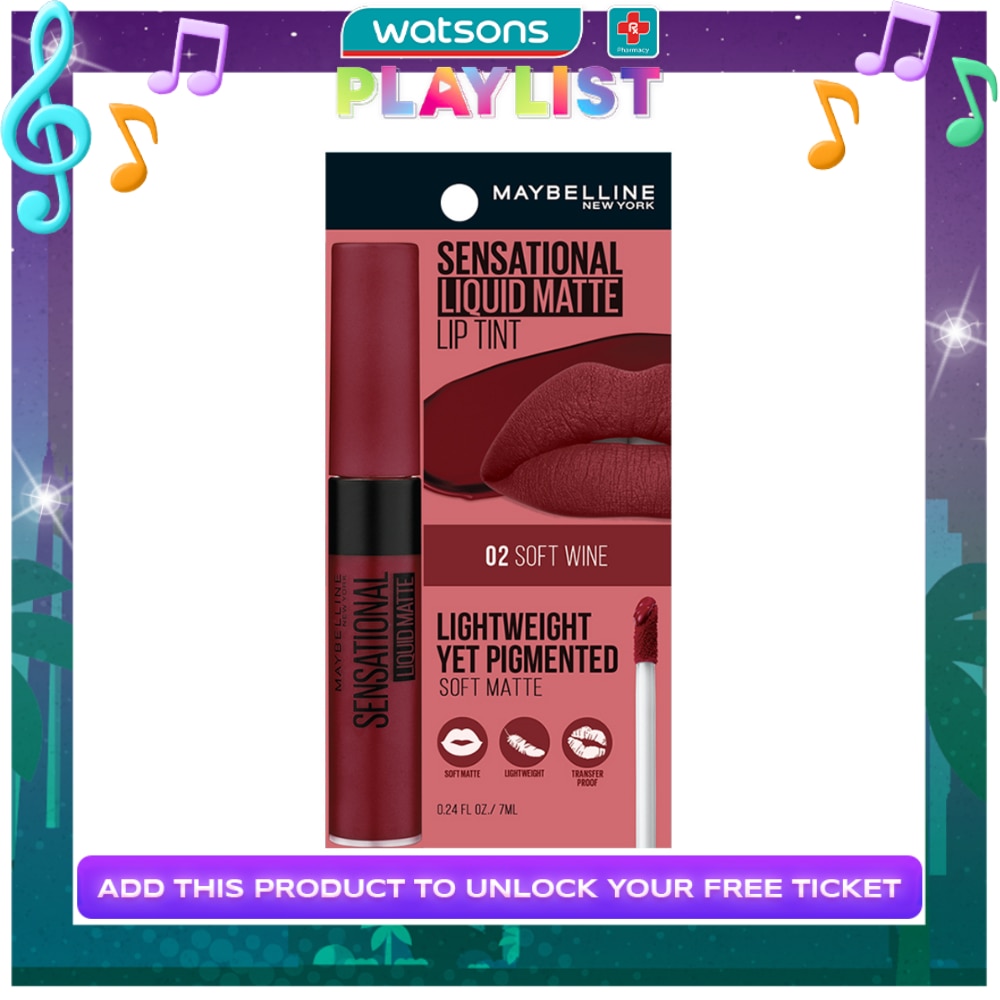 MAYBELLINE BOM Sensational Liquid Matte Lipstick 02 Soft Wine 7ml