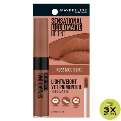 MAYBELLINE MAYBELLINE Sensational Liquid Matte Lipstick NU08 Nude Shots 7ml