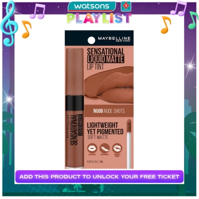MAYBELLINE MAYBELLINE Sensational Liquid Matte Lipstick NU08 Nude Shots 7ml