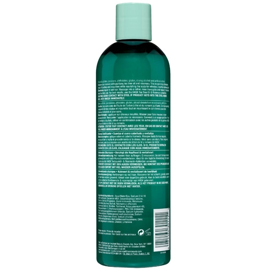 HASK Tea Tree Oil And Rosemary invigorating Shampoo 355ml