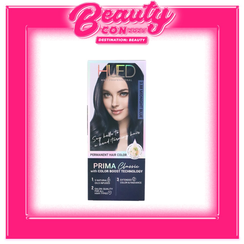 HUED Prima Classic Permanent Hair Color Upgraded Formula - 3.88 Midnight Blue
