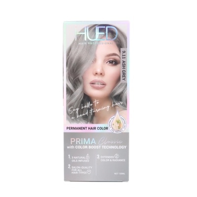 HUED HUED Prima Classic Permanent Hair Color Upgraded Formula 9.11 Ash Grey