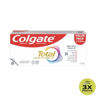 COLGATE COLGATE Total Clean Mint Toothpaste 110g Twin Pack