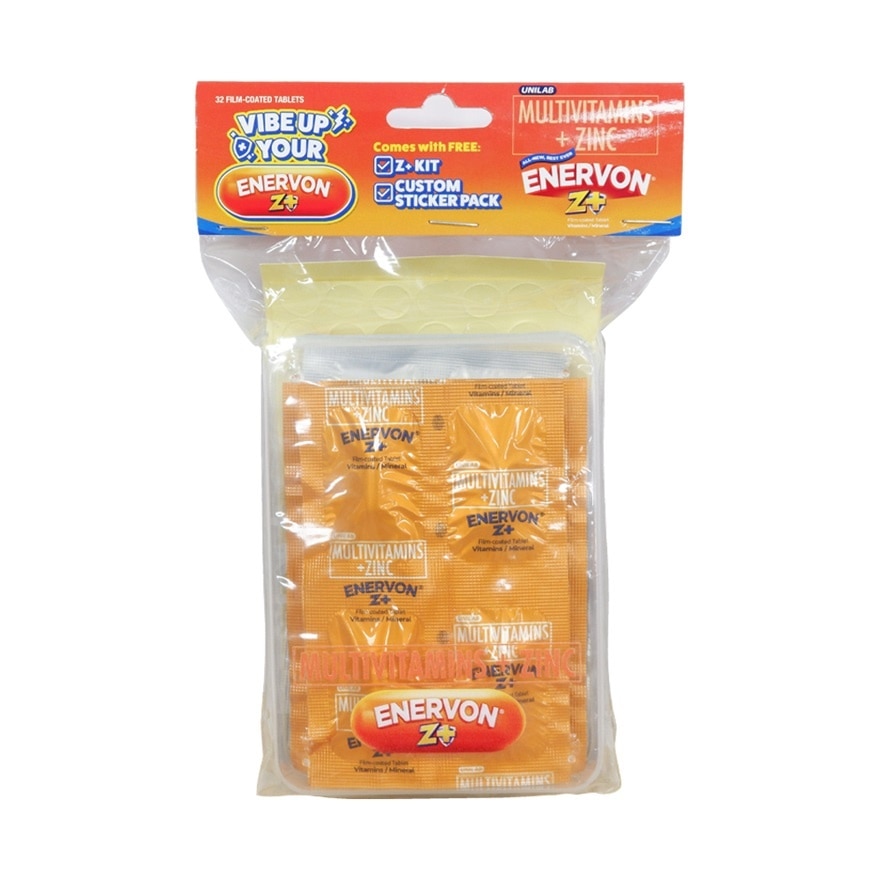 ENERVON Tab Z Film-Coated Tablets 32s Free Pillbox & Stickers