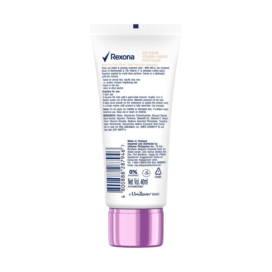 REXONA Dry Serum Vitamin + Bright Peach Glow 40ml