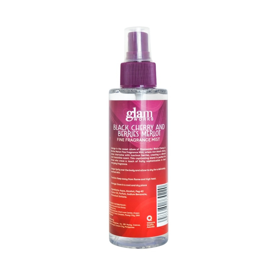 GLAMWORKS Black Cherry And Berries Merlot Fine Fragrance Mist 150ml