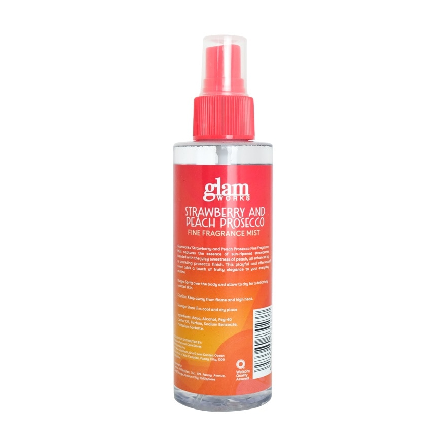 GLAMWORKS Strawberry and Peach Prosecco Fine Fragrance Mist 150ml