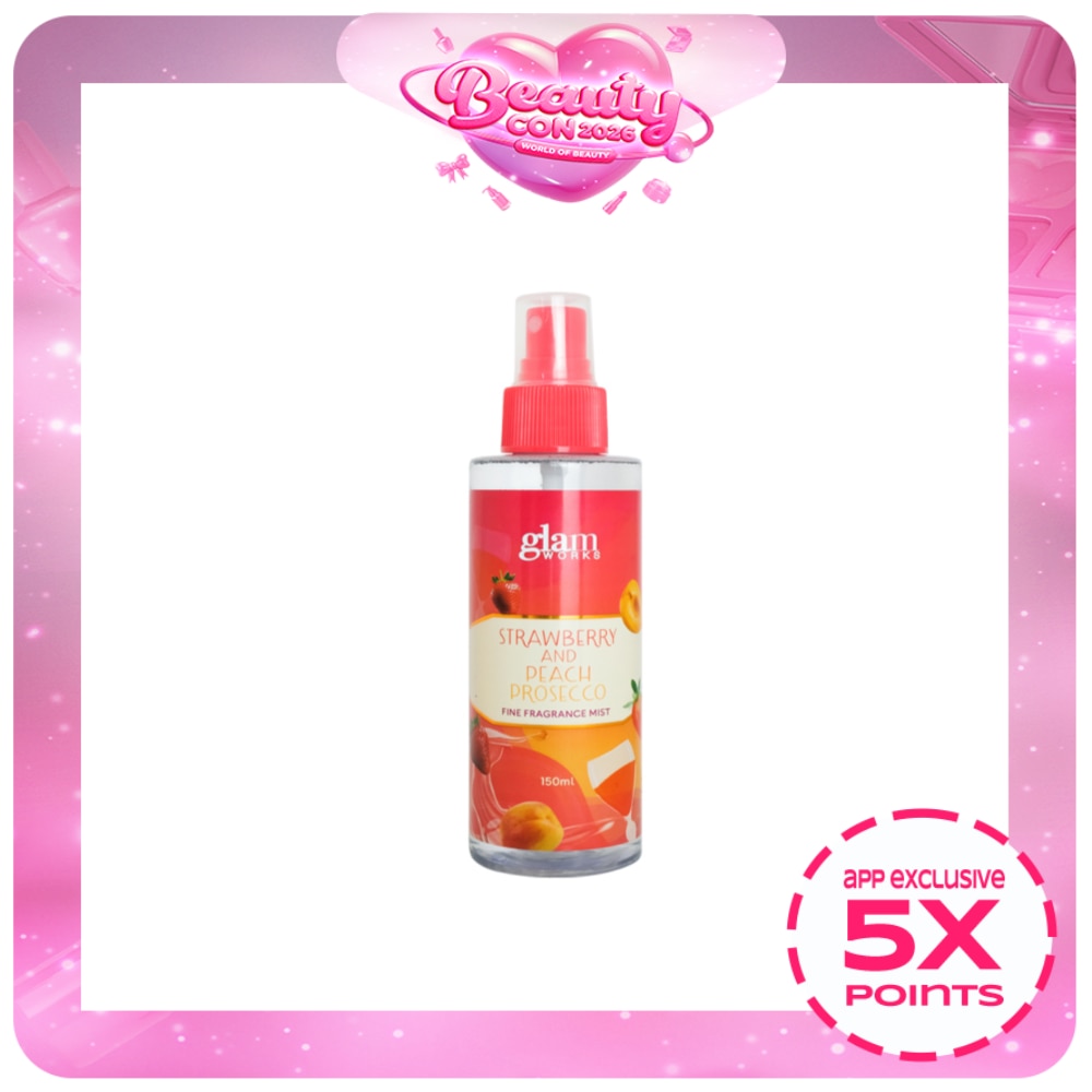 GLAMWORKS Strawberry and Peach Prosecco Fine Fragrance Mist 150ml