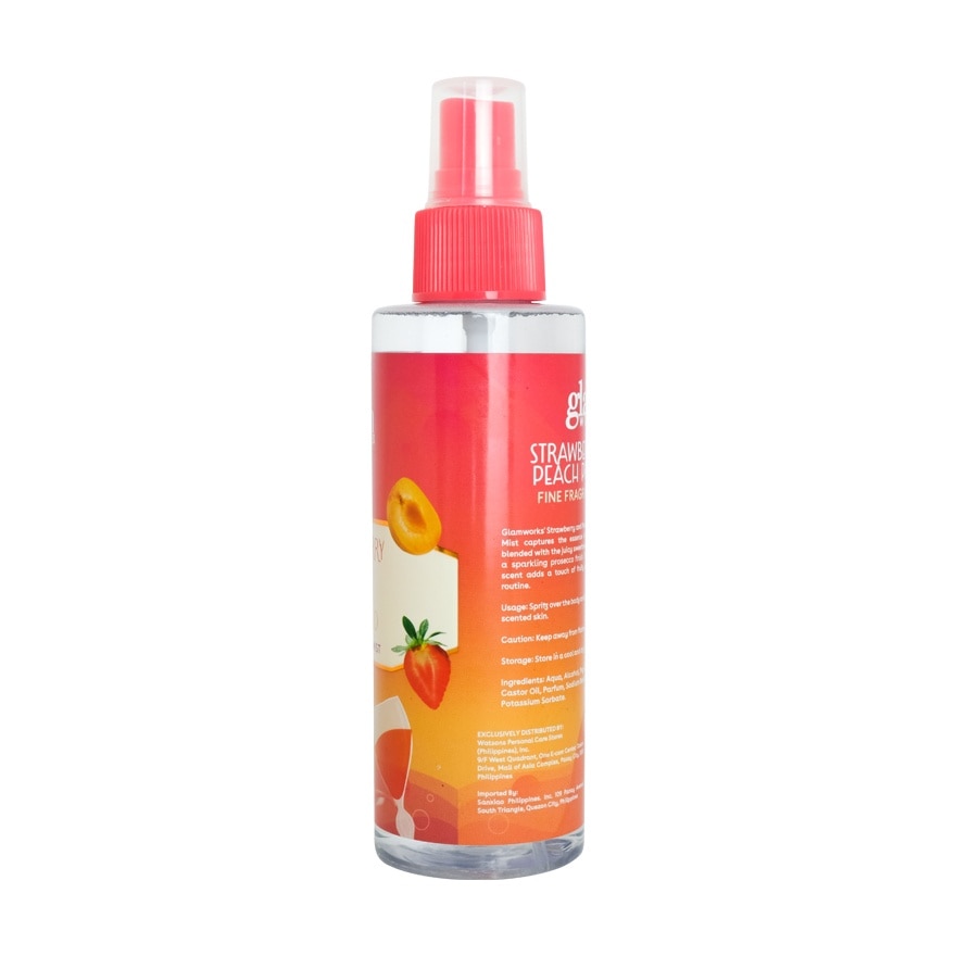 GLAMWORKS Strawberry and Peach Prosecco Fine Fragrance Mist 150ml