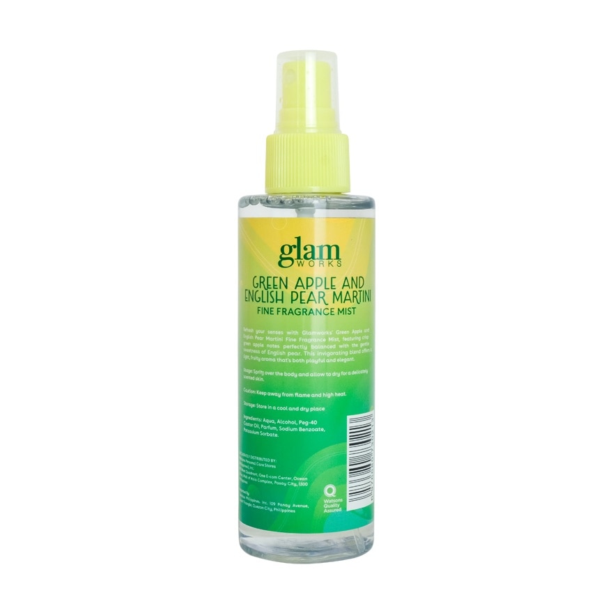 GLAMWORKS Green Apple and English Pear Martini Fine Fragrance Mist 150ml
