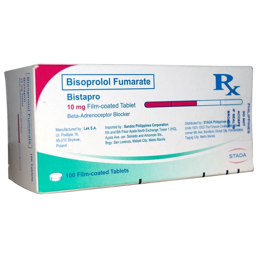 BISTAPRO Bisoprolol Fumarate Film Coated Tablet 10mg Sold Per Piece [PRESCRIPTION REQUIRED]