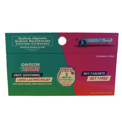 GAVISCON GAVISCON Double Action Sachet 10ml Buy 7 Get 1 Free