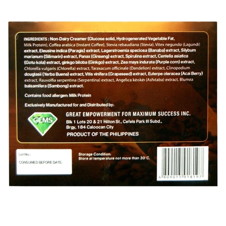 BEST CAFFE Gold 20 In 1 Coffee with Herbal Mix 12 x 16g