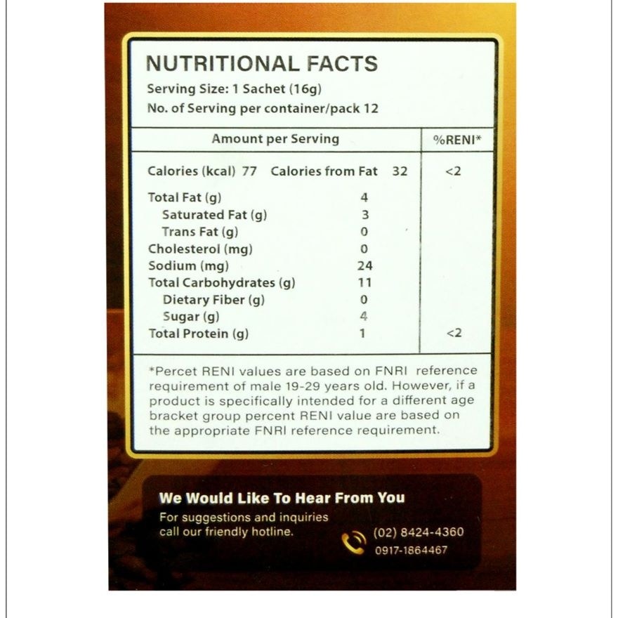 BEST CAFFE Gold 20 In 1 Coffee with Herbal Mix 12 x 16g