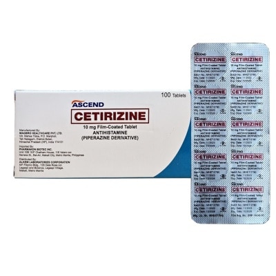 ASCEND ASCEND Cetirizine 10mg Film-Coated Tablet (Sold Per Piece)