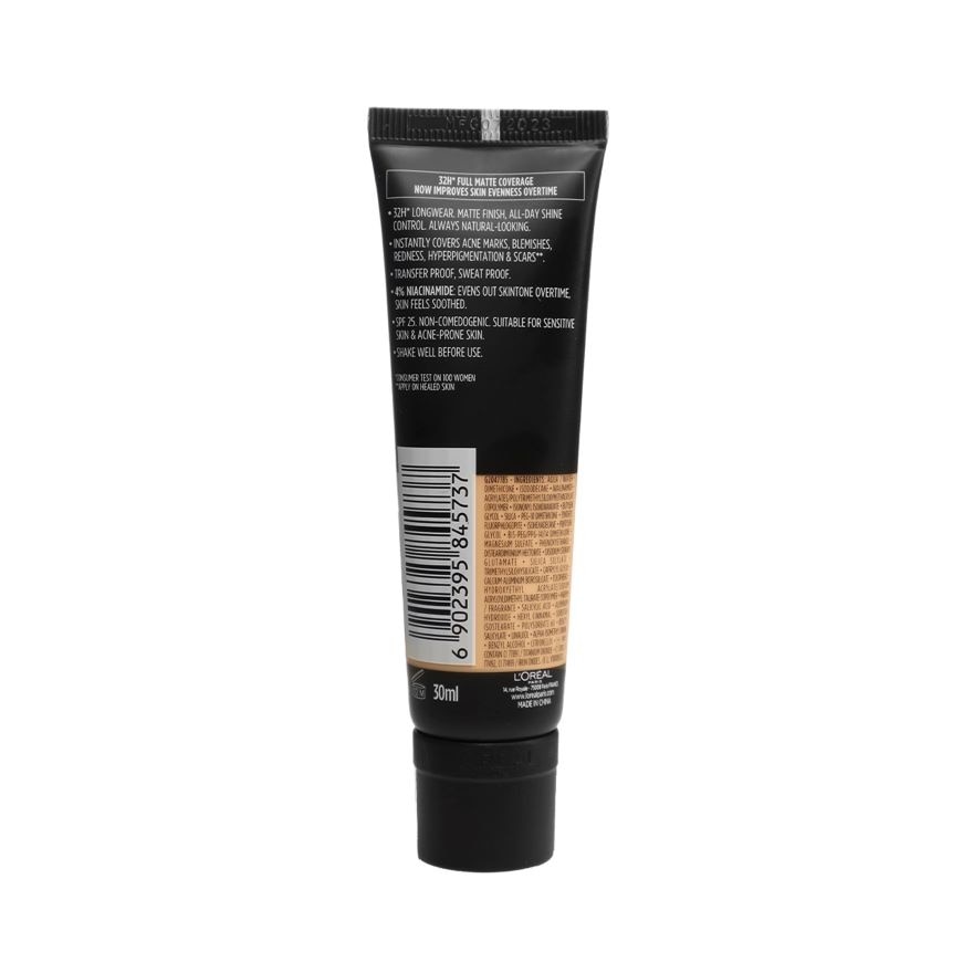 LOREAL Infallible 24H Matte Cover Foundation SPF20 PA+++ 110 Creme Cafe 30ml