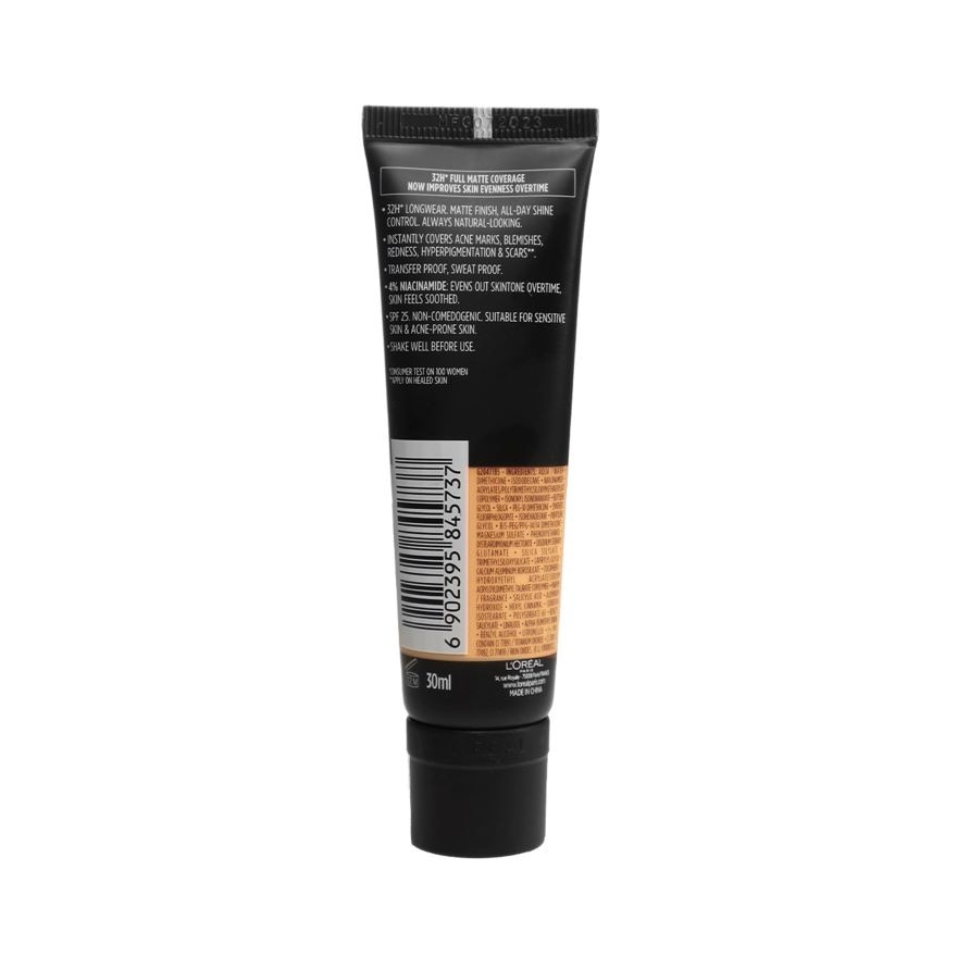 LOREAL Infallible 24H Matte Cover Foundation SPF20 PA+++ 123 Natural Beige 30ml