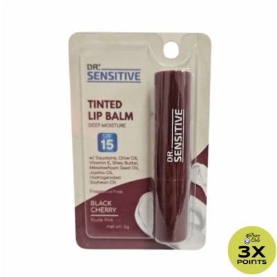 DR SENSITIVE DR SENSITIVE Tinted Lip Balm SPF15 Black Cherry 3G