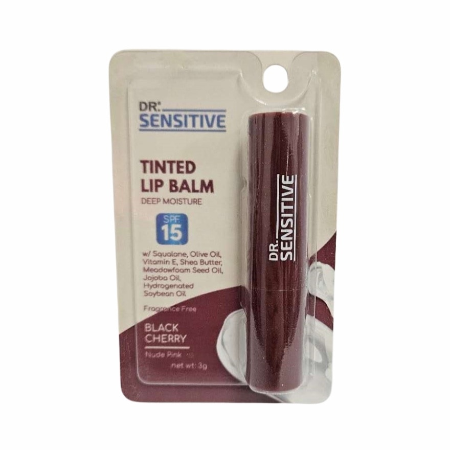 DR SENSITIVE Tinted Lip Balm SPF15 Black Cherry 3G