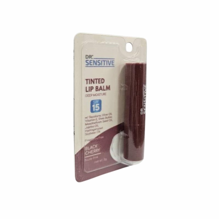 DR SENSITIVE Tinted Lip Balm SPF15 Black Cherry 3G