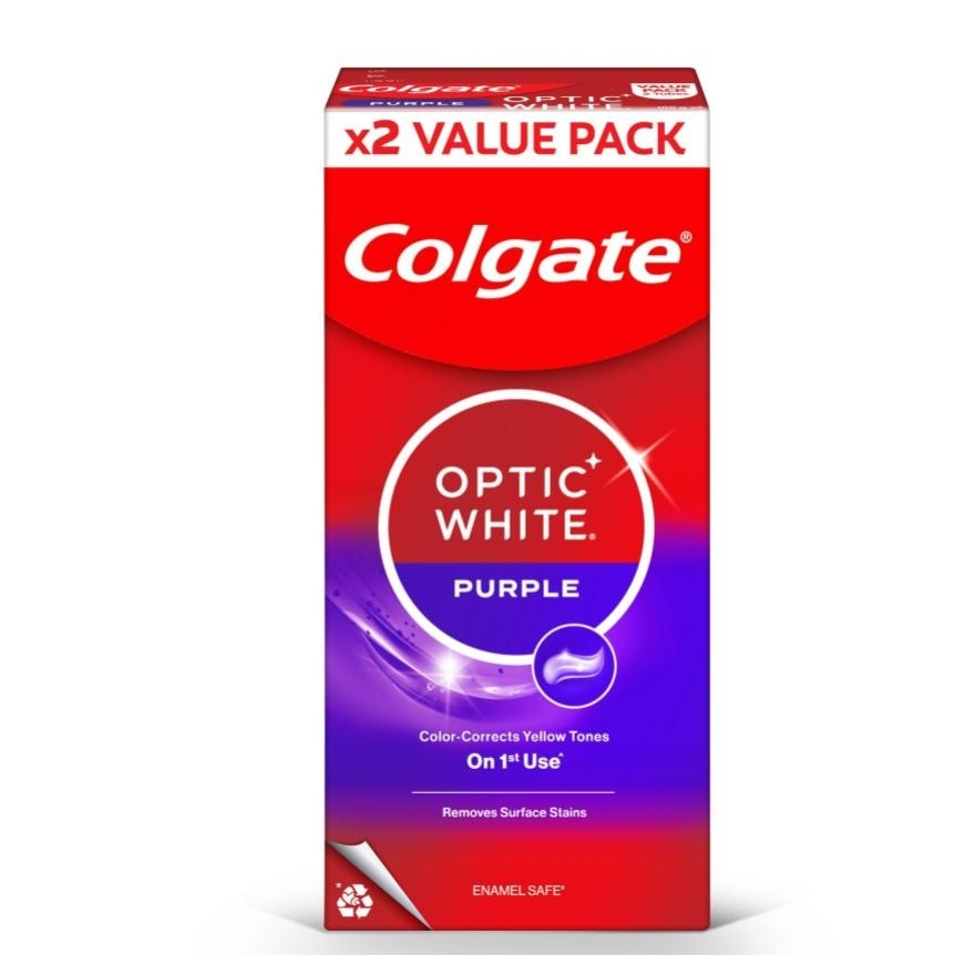 COLGATE Optic White Purple Toothpaste 100g Twinpack