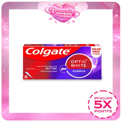 COLGATE - COLGATE Optic White Purple Toothpaste 100g Twinpack