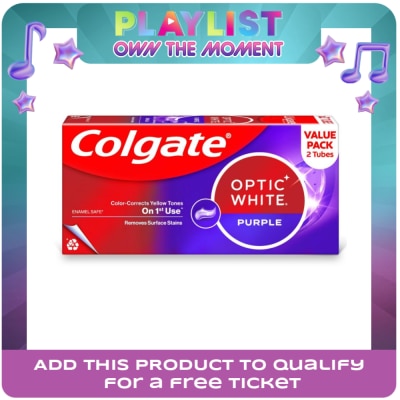 COLGATE - COLGATE Optic White Purple Toothpaste 100g Twinpack