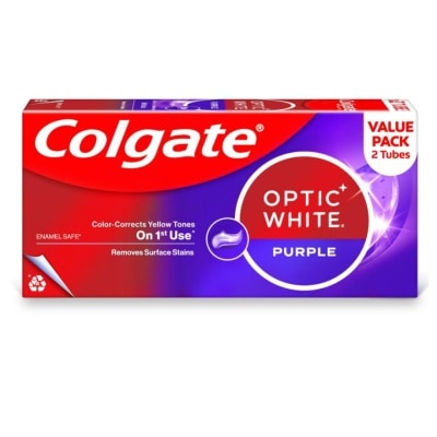 COLGATE COLGATE Optic White Purple Toothpaste 100g Twinpack