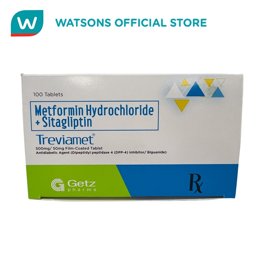 TREVIAMET Metformin Hydrochloride + Sitagliptin 500mg/50mg Film-Coated Tablet (Sold Per Piece)[PRESCRIPTION REQUIRED]