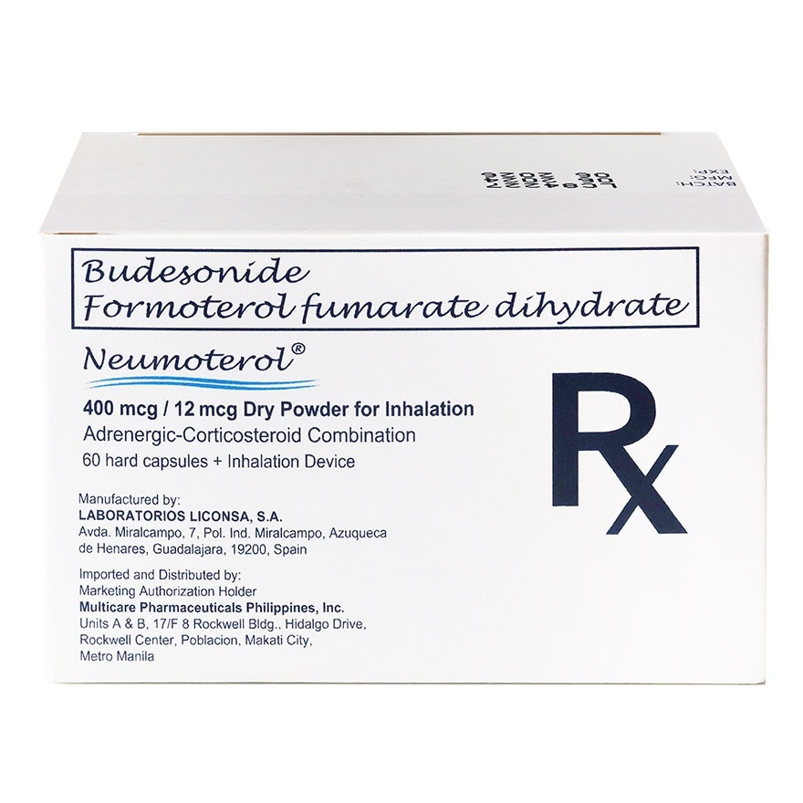 NEUMOTEROL 400mcg/12mcg Dry Powder for Inhalation 60 Capsules [PRESCRIPTION REQUIRED]