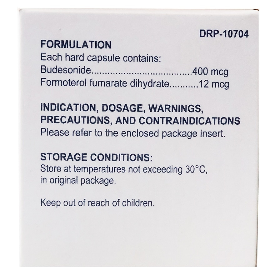 NEUMOTEROL 400mcg/12mcg Dry Powder for Inhalation 60 Capsules [PRESCRIPTION REQUIRED]