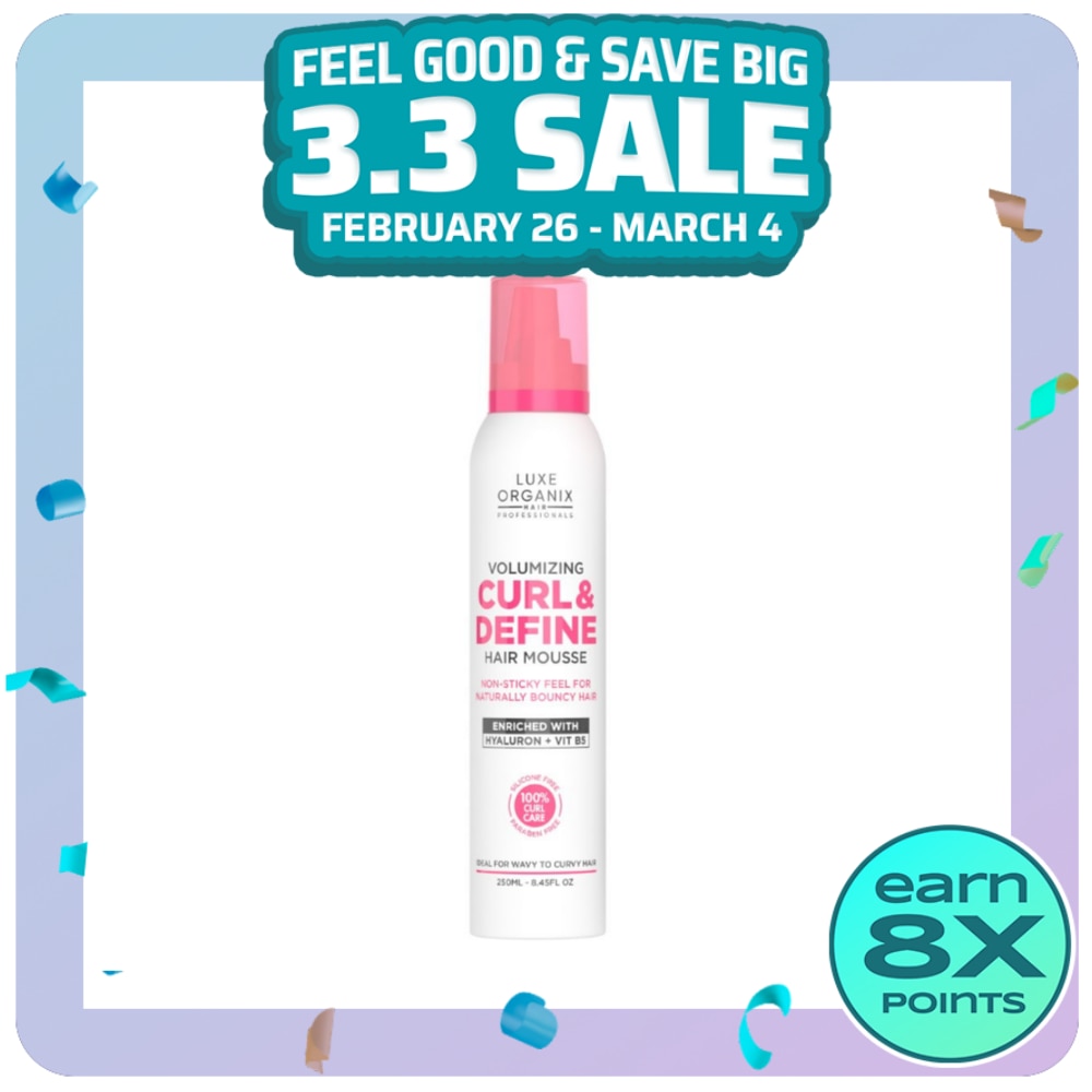 LUXE ORGANIX Curl and Define Volumizing Hair Mousse 250ml