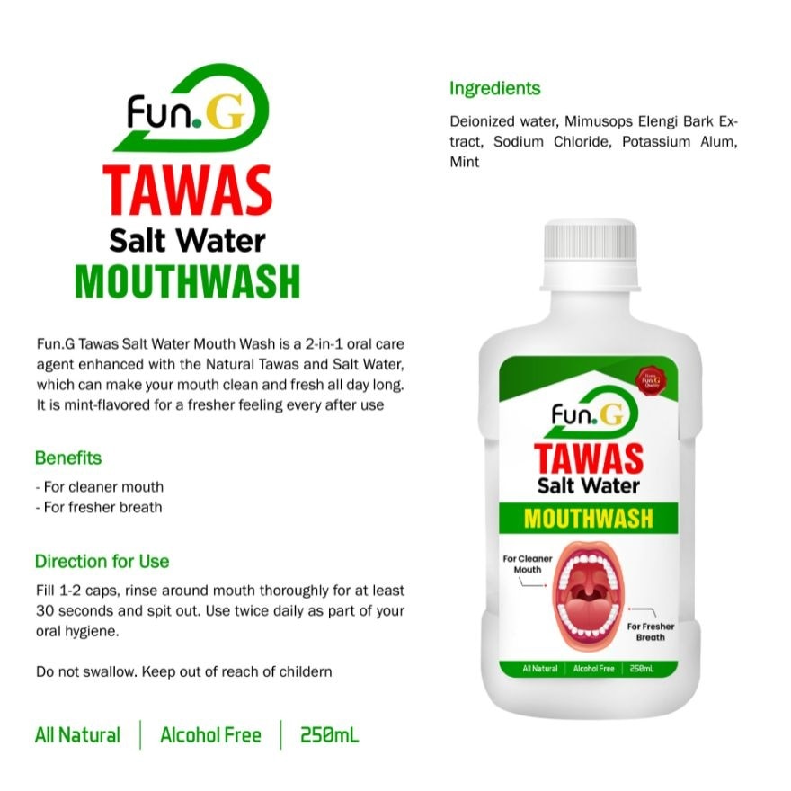 FUN G Tawas Salt Water Mouthwash 250ml