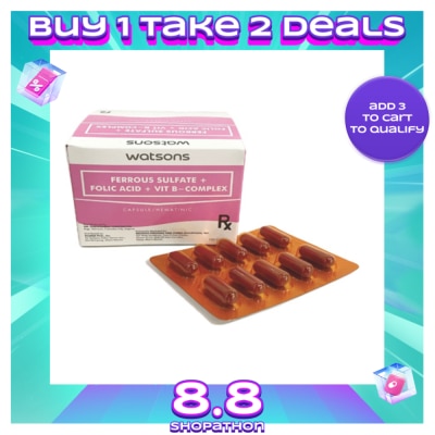 WATSONS GENERICS WATSONS GENERICS Iron+Folic Acid+Vitamin B Complex Capsule Sold Per Piece