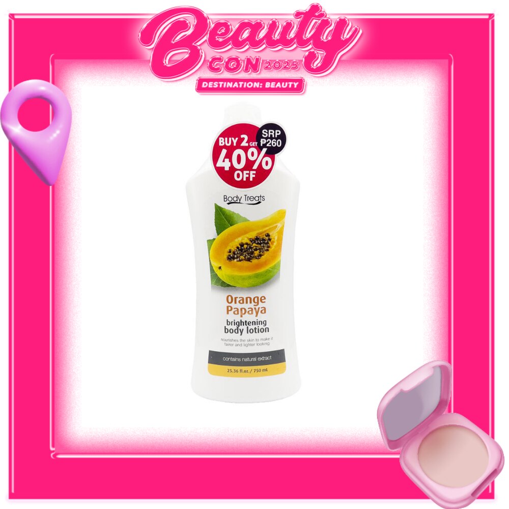 BODY TREATS Brightening Body Lotion Orange Papaya 750ml Bundle
