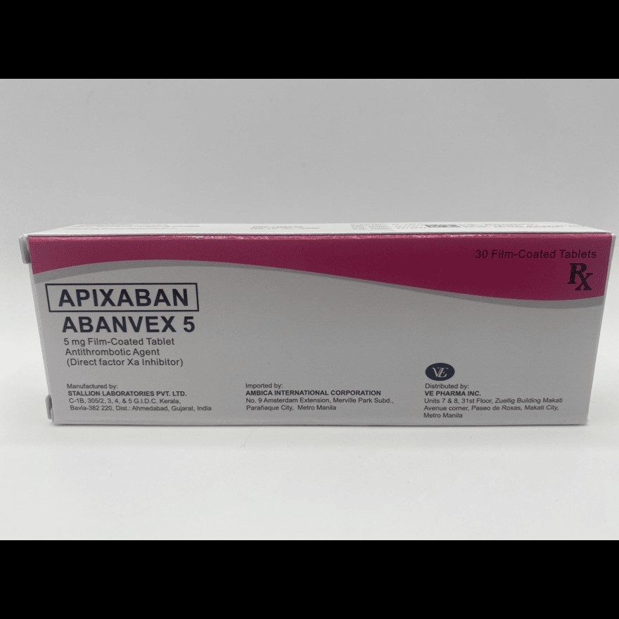 ABANVEX Apixaban 5mg Film-Coated Tablet [PRESCRIPTION REQUIRED]