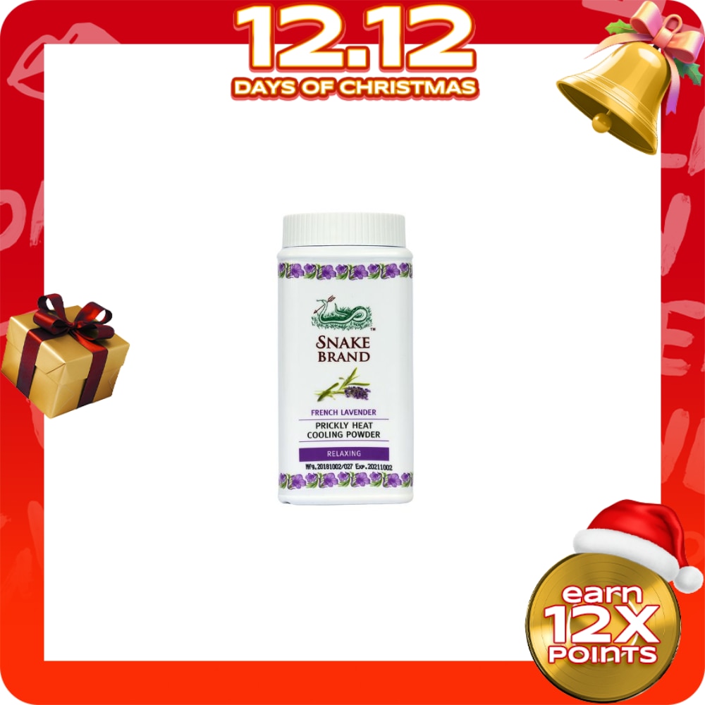 SNAKE BRAND Prickly Heat Cooling Powder Relaxing 50g